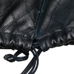 シャネル ココマーク ビコローレ ポーチ ブラック ラムスキン レディース CHANEL 【中古】