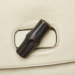 グッチ バンブー デイリー トートバッグ ショルダーバッグ 2WAY 370830 ホワイト レザー レディース GUCCI 【中古】