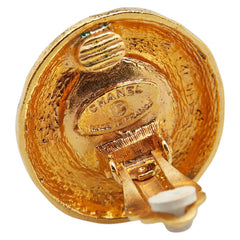 シャネル ラウンド イヤリング ゴールド メッキ フェイクパール レディース CHANEL 【中古】