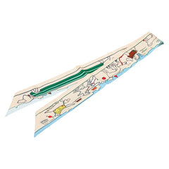 エルメス ツイリー Les Chiens Parisiens パリジャンの犬 スカーフ ベージュ マルチカラー シルク レディース HERMES 【中古】