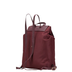 トリーバーチ リュック バックパック ワインレッド ボルドー ナイロン レザー レディース Tory Burch 【中古】