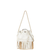 ジェイアンドエムデヴィッドソン カーニバル ハンドバッグ ショルダーバッグ 2WAY ベージュ ホワイト レザー レディース J&M Davidson 【中古】