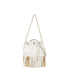 ジェイアンドエムデヴィッドソン カーニバル ハンドバッグ ショルダーバッグ 2WAY ベージュ ホワイト レザー レディース J&M Davidson 【中古】