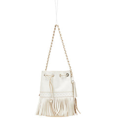 ジェイアンドエムデヴィッドソン カーニバル ハンドバッグ ショルダーバッグ 2WAY ベージュ ホワイト レザー レディース J&M Davidson 【中古】