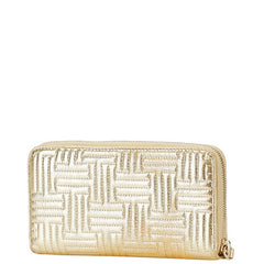 トッズ 長財布 ラウンドファスナー ゴールド レザー レディース TOD’S 【中古】