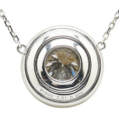 Pt900 プラチナ Pt850 プラチナ 合成ダイヤ2.01ct ダイヤ0.905ct ラウンド サークル ペンダントネックレス レディース 【中古】