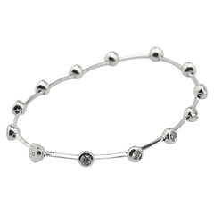 K18WG ホワイトゴールド ダイヤ ブレスレット レディース 【中古】