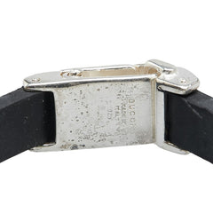 グッチ IDブレスレット シルバー ブラック SV925 シルバー ラバー レディース GUCCI 【中古】