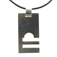 グッチ LIBRA 天秤座 てんびん座 ネックレス シルバー ブラック SV925 シルバー レザー レディース GUCCI 【中古】