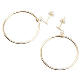 K18YG イエローゴールド フープ ピアス レディース 【中古】