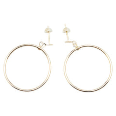 K18YG イエローゴールド フープ ピアス レディース 【中古】