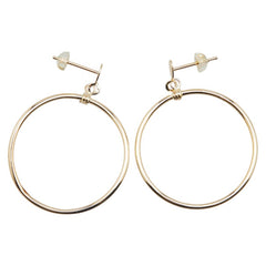 K18YG イエローゴールド フープ ピアス レディース 【中古】