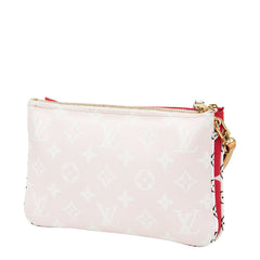 ルイ ヴィトン モノグラム ジャイアント ポシェット ドゥーブル ジップ 斜め掛け ショルダーバッグ M67561 ルージュ レッド ピンク PVC レザー レディース LOUIS VUITTON 【中古】