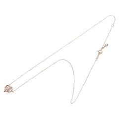 ヨンドシー K10PG ピンクゴールド ダイヤ ハート モチーフ ペンダントネックレス レディース 4℃ 【中古】