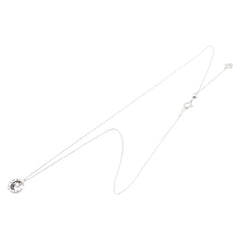 K18WG ホワイトゴールド ダイヤ0.36ct ムーン 三日月 モチーフ ペンダントネックレス レディース 【中古】