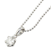 Pt900 プラチナ Pt850 プラチナ ダイヤ0.41ct プチ ネックレス レディース 【中古】