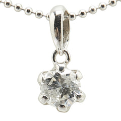Pt900 プラチナ Pt850 プラチナ ダイヤ0.41ct プチ ネックレス レディース 【中古】