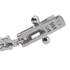 K18WG ホワイトゴールド ダイヤ1.00ct テニスチェーン ブレスレット レディース 【中古】