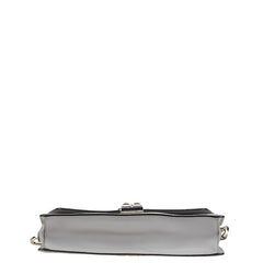 プラダ スタッズ 斜め掛け ショルダーバッグ グレー レザー レディース PRADA 【中古】