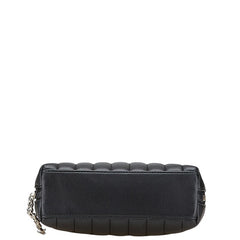サンローラン キルティング ポーチ コスメポーチ 504665 ブラック レザー レディース SAINT LAURENT 【中古】