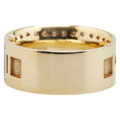 K18YG イエローゴールド ダイヤ0.47ct ローマ数字 刻印 リング 指輪 レディース 11号 【中古】