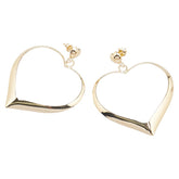 K18YG イエローゴールド ハート モチーフ ピアス レディース 【中古】