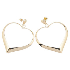 K18YG イエローゴールド ハート モチーフ ピアス レディース 【中古】