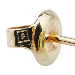 K14YG イエローゴールド ペリドット ダイヤ 雫 モチーフ スタッド ピアス レディース 【中古】