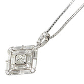 Pt900 プラチナ Pt850 プラチナ ダイヤ0.18ct ダイヤ0.43ct ペンダントネックレス レディース 【中古】