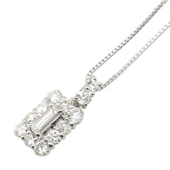 Pt900 プラチナ Pt850 プラチナ ダイヤ0.10ct ダイヤ0.45ct ペンダントネックレス レディース 【中古】