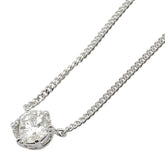 Pt850 プラチナ ダイヤ1.10ct プチ ネックレス レディース 【中古】