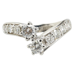 Pt900 プラチナ ダイヤ1.00ct リング 指輪 レディース 12号 【中古】