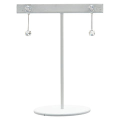 K14WG ホワイトゴールド キュービックジルコニア スイング スタッド ピアス レディース 【中古】