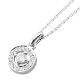 ヴァンドーム K18WG ホワイトゴールド ダイヤ0.14ct ラウンド ネックレス レディース VANDOME 【中古】