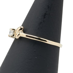 K18YG イエローゴールド ダイヤ0.10ct 1P リング 指輪 レディース 7号 【中古】