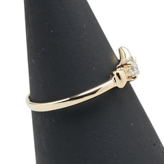 K18YG イエローゴールド ダイヤ0.10ct 1P リング 指輪 レディース 7号 【中古】