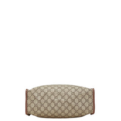グッチ GGスプリーム シェリー トートバッグ 211135 ベージュ ブラウン PVC レザー レディース GUCCI 【中古】