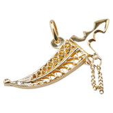 K18YG イエローゴールド 剣 モチーフ ペンダントトップ レディース 【中古】