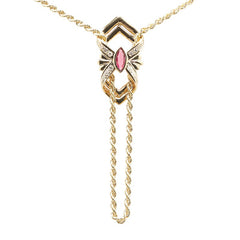 K18YG イエローゴールド ルビー0.31ct ダイヤ0.22ct ネックレス レディース 【中古】