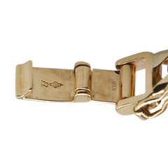 K18YG イエローゴールド ハートチャーム 喜平 ブレスレット レディース 【中古】