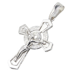 K18WG ホワイトゴールド クロス 十字架 キリスト モチーフ ペンダントトップ レディース 【中古】