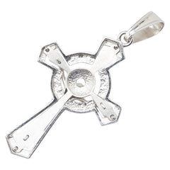K18WG ホワイトゴールド クロス 十字架 キリスト モチーフ ペンダントトップ レディース 【中古】