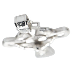 K18WG ホワイトゴールド クロス 十字架 キリスト モチーフ ペンダントトップ レディース 【中古】