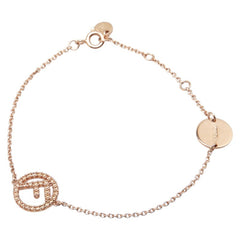 フェンディ エフ イズ フェンディ ラインストーン ブレスレット ピンクゴールド メッキ レディース FENDI 【中古】