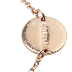 フェンディ エフ イズ フェンディ ラインストーン ブレスレット ピンクゴールド メッキ レディース FENDI 【中古】