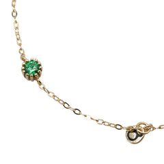 K14YG イエローゴールド グリーンガーネット ブレスレット レディース 【中古】