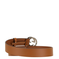 グッチ インターロッキングG ベルト サイズ:85/34 546389 ブラウン レザー メンズ GUCCI 【中古】