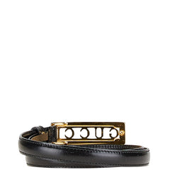 グッチ ロゴ バックル ベルト サイズ:70/28 037 194 0939 0 ブラック レザー レディース GUCCI 【中古】