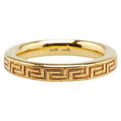 ヴェルサーチェ エングレイブド グリークキー リング 指輪 DG56785 DJMT ゴールド メッキ レディース VERSACE 【中古】