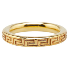 ヴェルサーチェ エングレイブド グリークキー リング 指輪 DG56785 DJMT ゴールド メッキ レディース VERSACE 【中古】